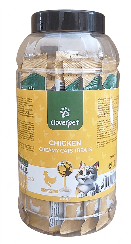 CLOVERPET KREMA TAVUK 30LUK KAVANOZ - 1