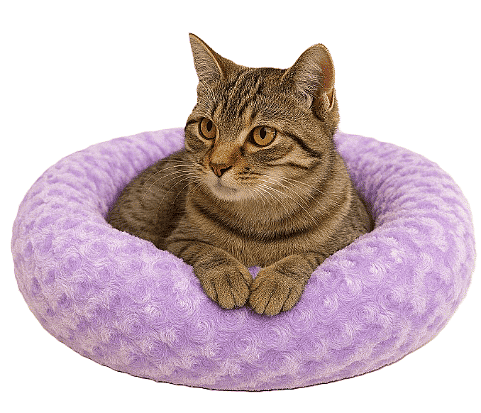 SİMİT YATAK PELUŞ LİLA 55X55CM - 1